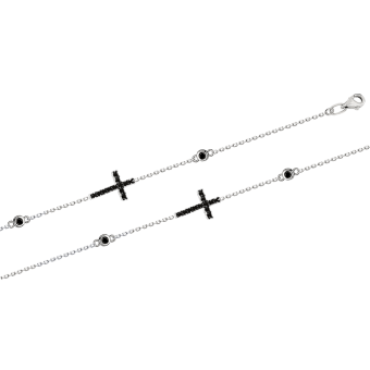 Bracelet "Cross" with zirconia 