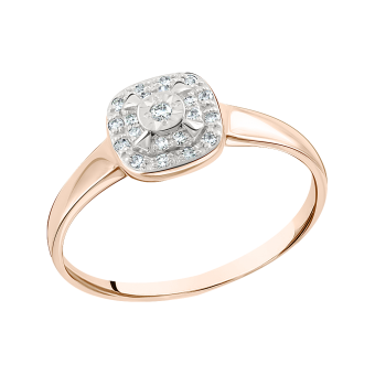 Women's ring with diamonds 