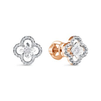 Stud earrings with diamonds 