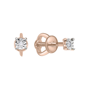 Stud earrings with diamonds 