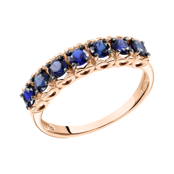 Women's ring with sapphires 