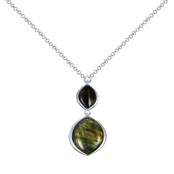 Collier mit Onyx und Labradorit 