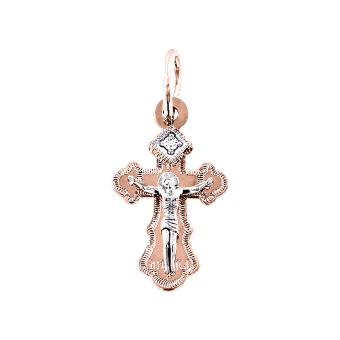 Pendant cross with zirconia 