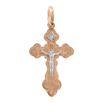 Pendant cross with zirconia 