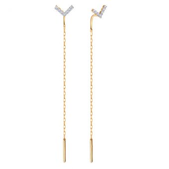 Earrings with zirconia 