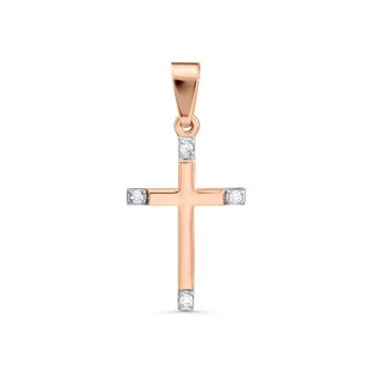 Pendant - cross with zirconium 