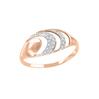 Women's ring with zirconia 
