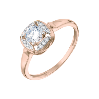 Women's ring with zirconia 