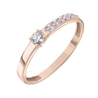 Women's ring with zirconia 