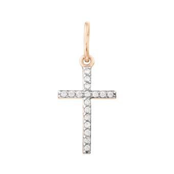 Anhänger – Kreuz mit Zirkonia 