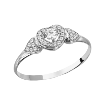 Women's ring with zirconia 