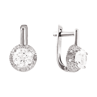 White gold earrings with Swarovski zirconia 