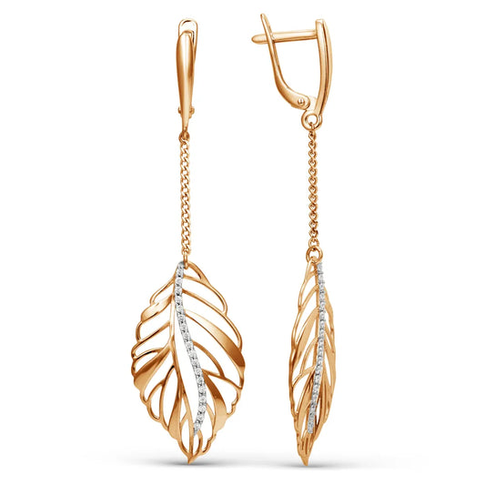 Ohrringe Blatt-Design