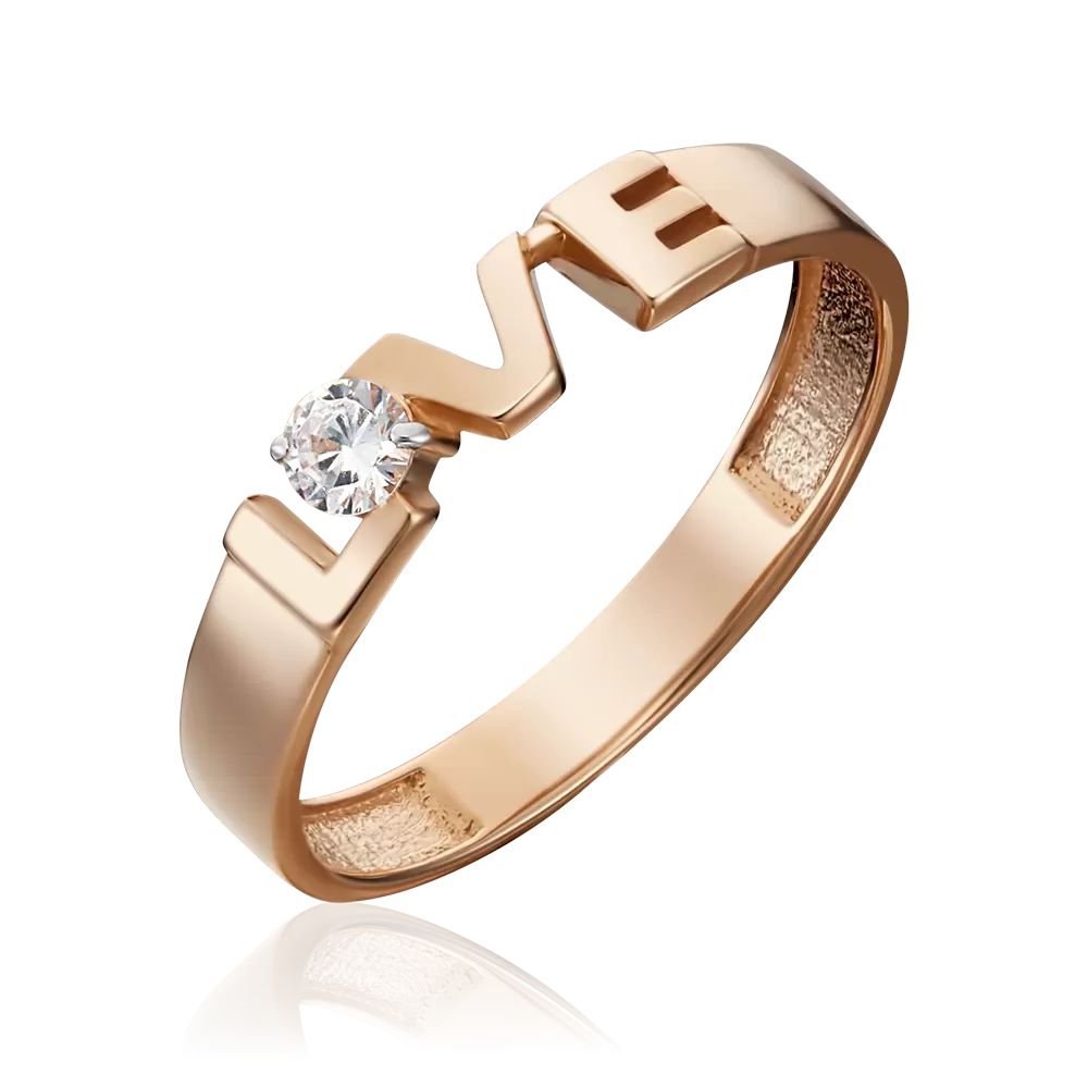 Damenring mit Zirkonia ''LOVE''