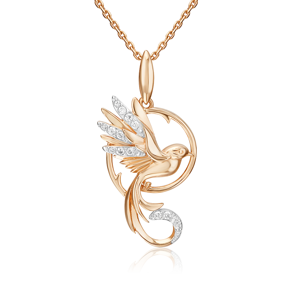 Anhänger Phönix mit Zirkonia